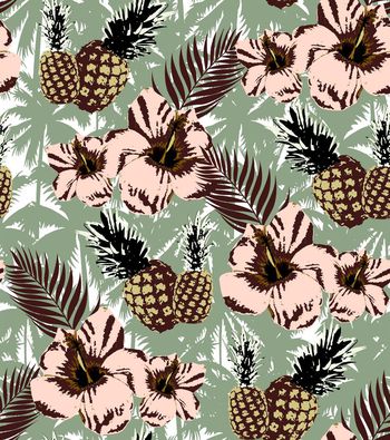 409229-热带剪影植物