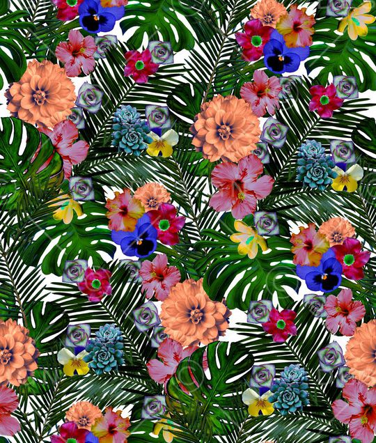 热带 数码印花华亿平台图片