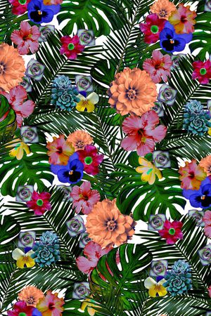 热带 数码印花华亿平台图片