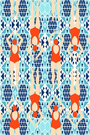 夏日 抽象印花华亿平台图片