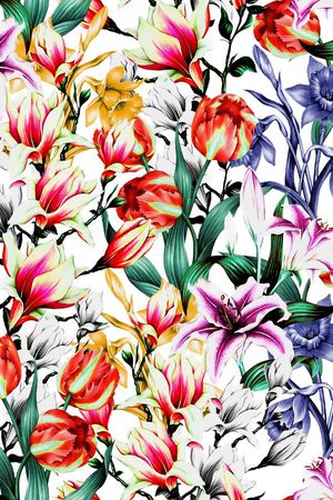 手绘 水彩印花华亿平台图片