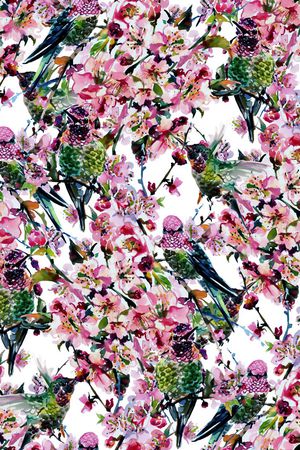 水墨 手绘 中国风印花华亿平台图片