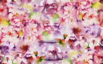 409317-水彩抽象樱花