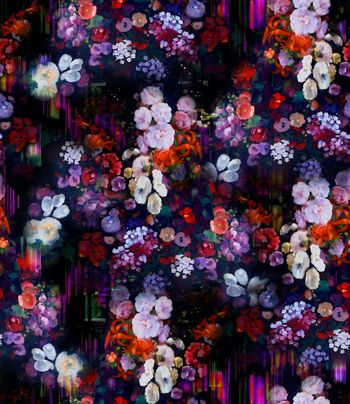 409374-油画隐约玫瑰