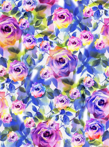 409466-水彩淡雅玫瑰