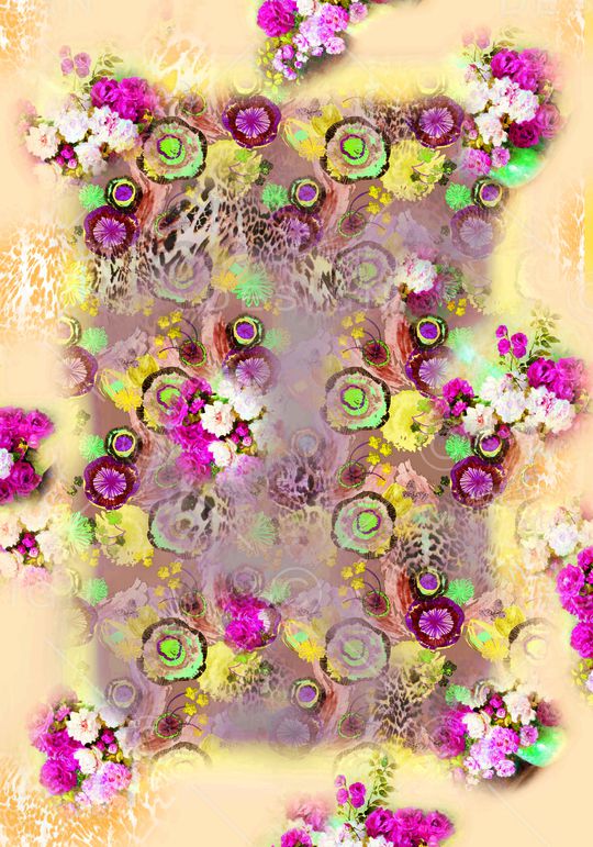 花卉印花华亿平台图片