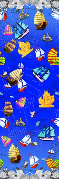 帆船印花华亿平台图片