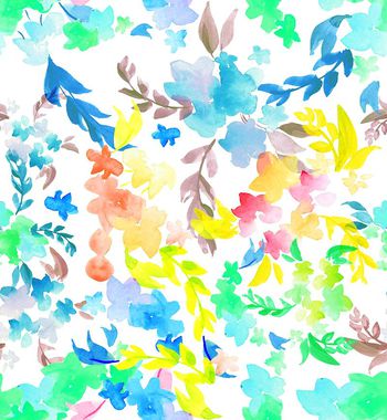 409519-水彩淡雅花束