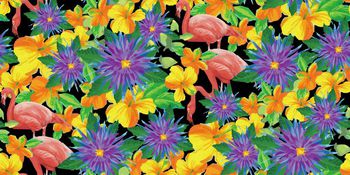 409551-热带风情火烈鸟涂鸦