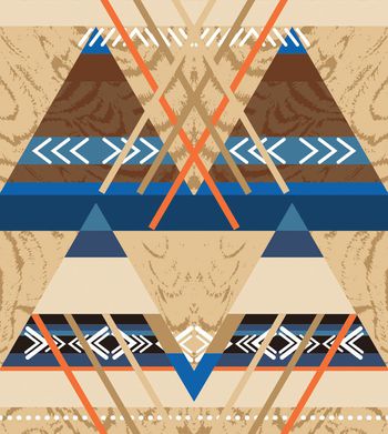 409564-民族风情几何动物纹理（源文件为矢量