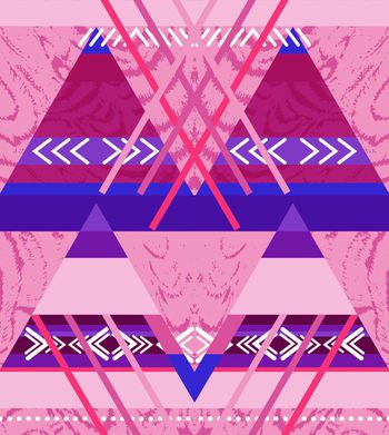 409565-民族风情几何动物纹理（源文件为矢量