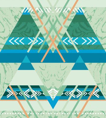 409567-民族风情几何动物纹理（源文件为矢量