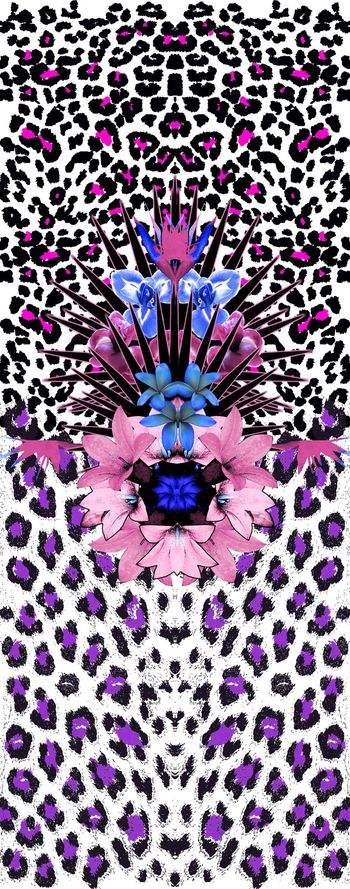 409691-秀场款豹纹花卉组合