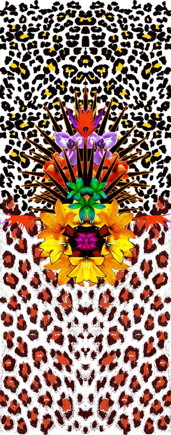 409692-秀场款豹纹花卉组合