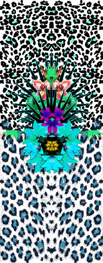 409693-秀场款豹纹花卉组合