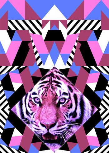 409798-几何底纹虎头（源文件为矢量图文件）