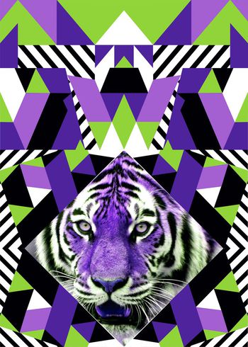 409799-几何底纹虎头（源文件为矢量图文件）