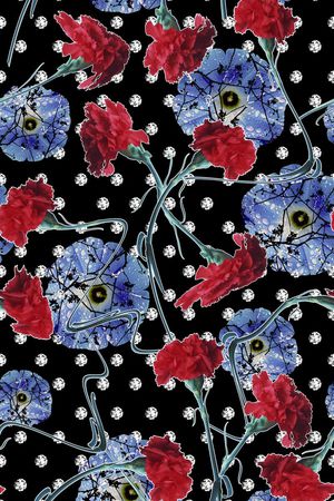 红黑印花华亿平台图片