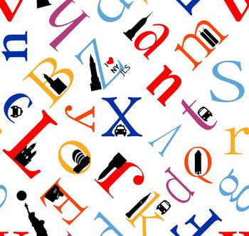 409924-我爱纽约趣味字母（源文件为矢量图文