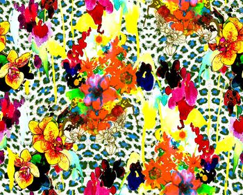 409960-水彩花卉豹纹底