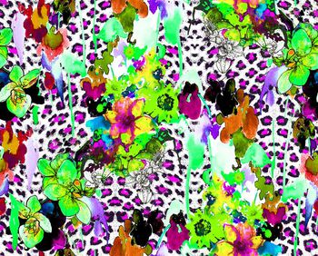 409962-水彩花卉豹纹底