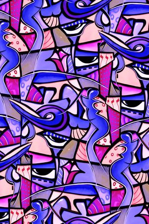 抽象印花华亿平台图片