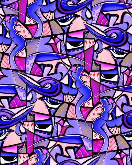 抽象印花华亿平台图片