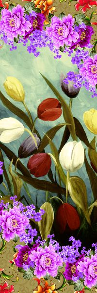 山水风情印花华亿平台图片