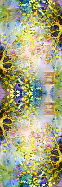 山水风情印花华亿平台图片