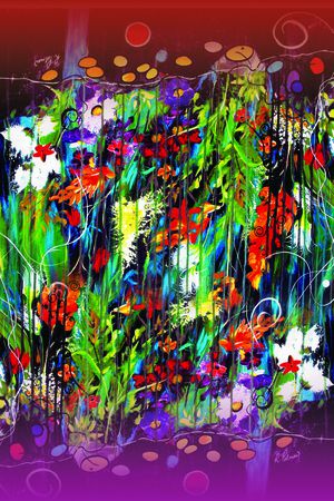 花卉印花华亿平台图片