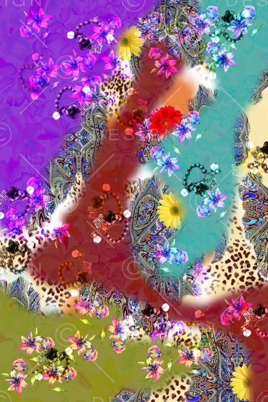 花卉印花华亿平台图片