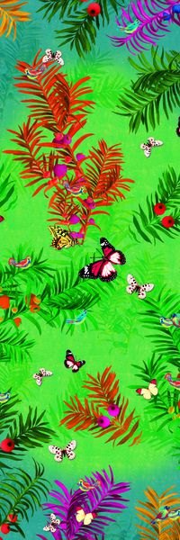 热带风情印花华亿平台图片