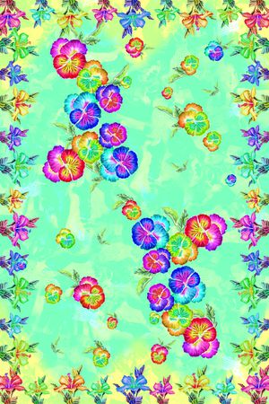 花卉印花华亿平台图片