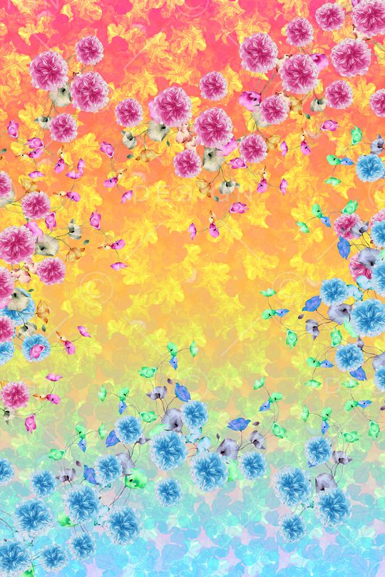 花卉印花华亿平台图片