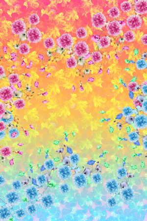 花卉印花华亿平台图片