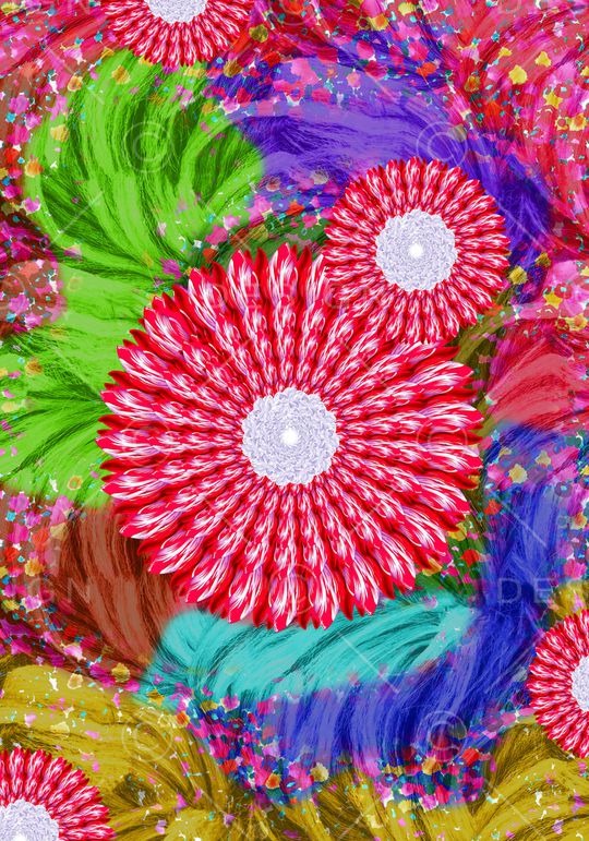 花卉印花华亿平台图片