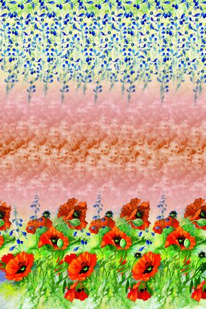 花卉印花华亿平台图片