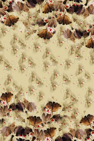 水墨印花华亿平台图片