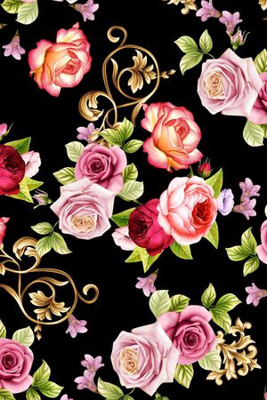 黑底大气印花华亿平台图片