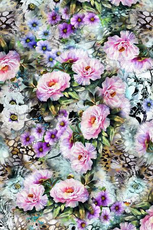 大气素雅印花华亿平台图片