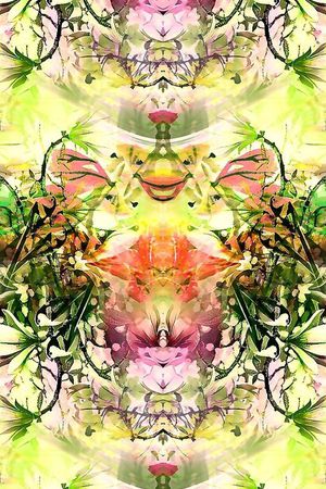 山水画印花华亿平台图片