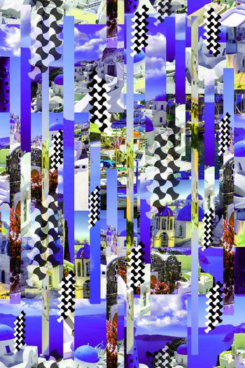 410422-时尚几何 风景 拼接 