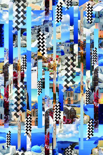 410424-时尚几何 风景 拼接 