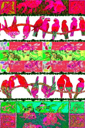 戏曲人物印花华亿平台图片