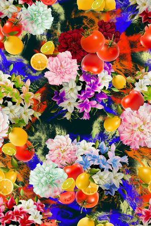 花卉印花华亿平台图片