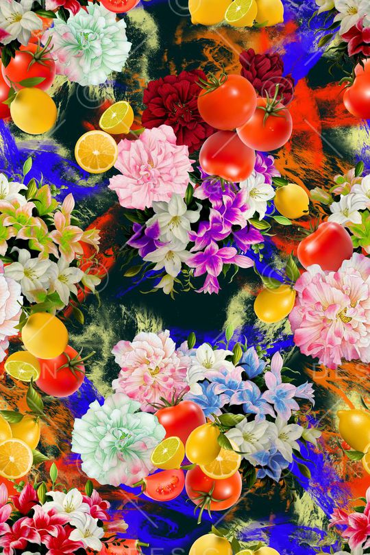 花卉印花华亿平台图片