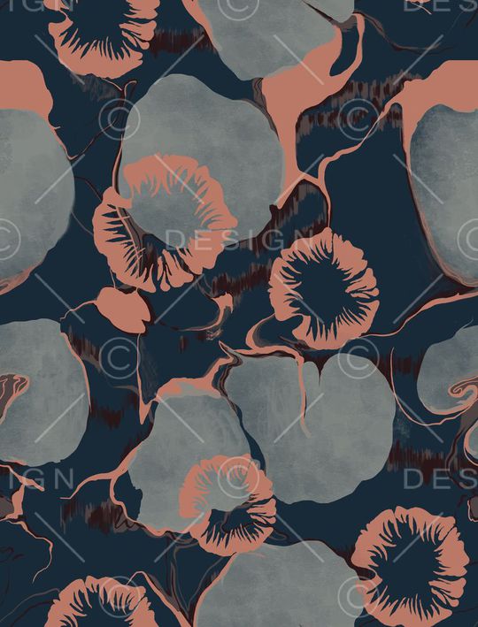 花卉印花华亿平台图片