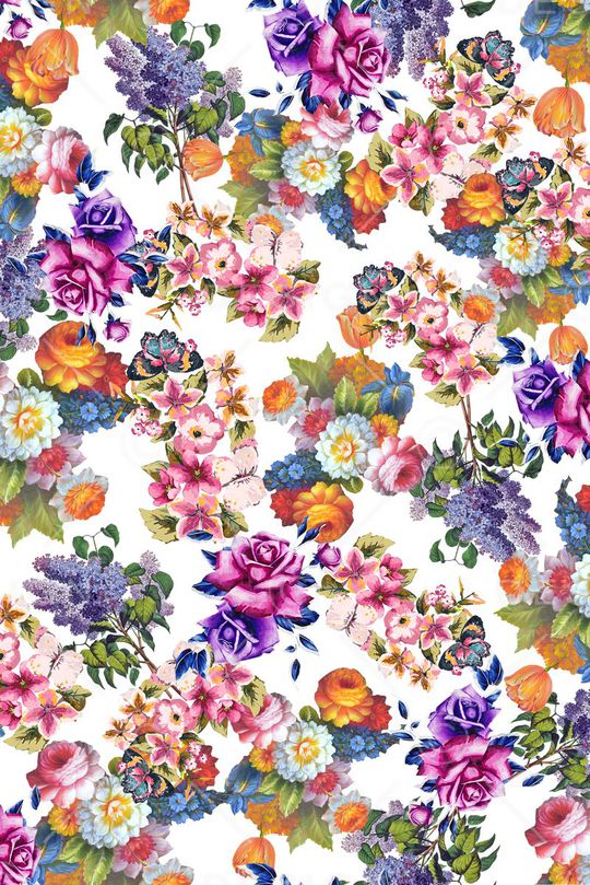 彩色 油画 立体 花卉组合印花华亿平台图片