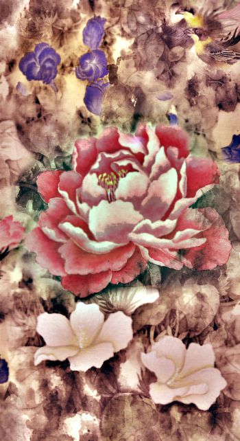 工笔印花华亿平台图片