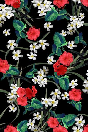 白色小花印花华亿平台图片